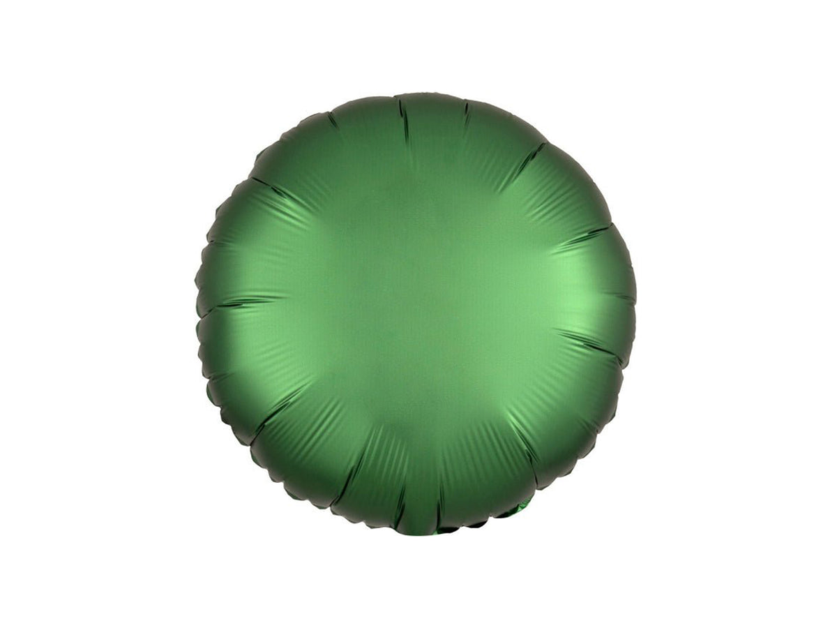 Round Foil Balloon Satin Luxe Emerald Green 43cm