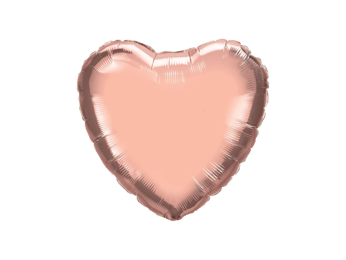 Heart Foil Balloon Rose Gold 46cm - Confetti Party Store Balloons Limassol