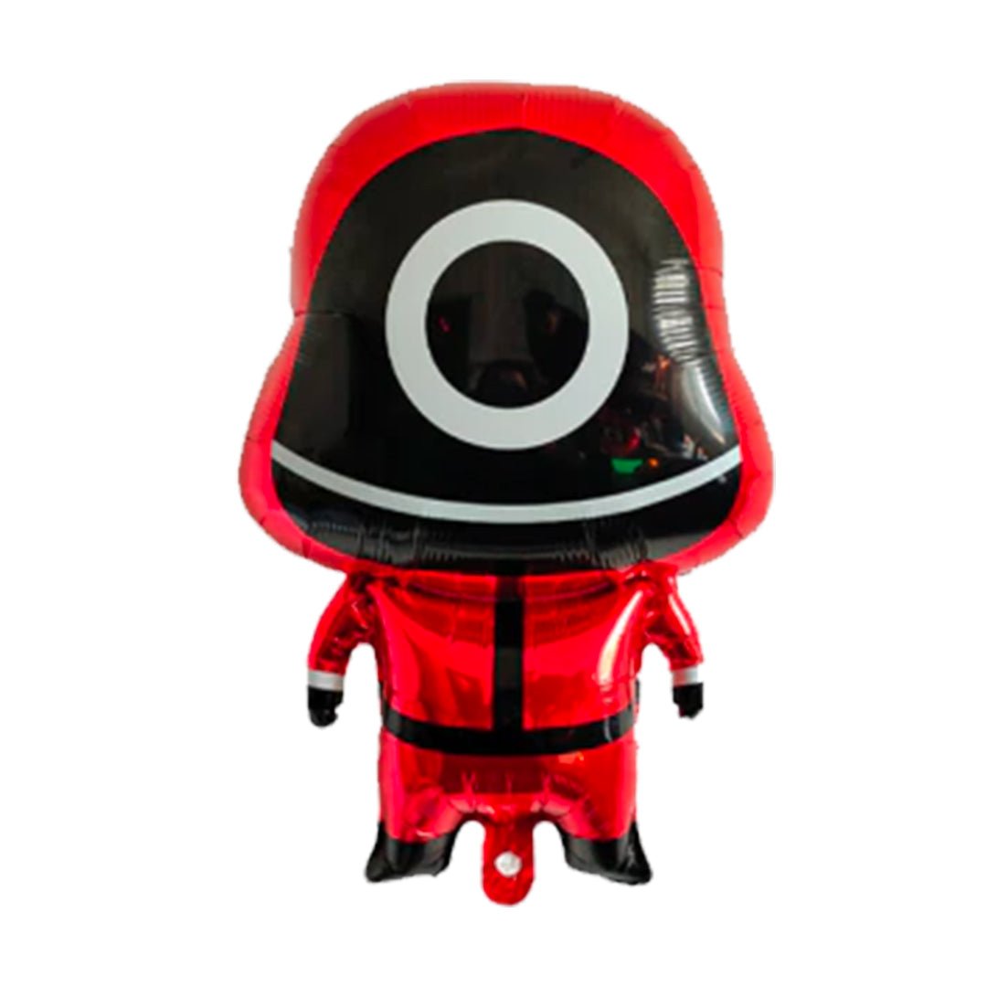 Squid Game Guard Circle Mask Foil Balloon - Confetti Party Store Balloons Limassol