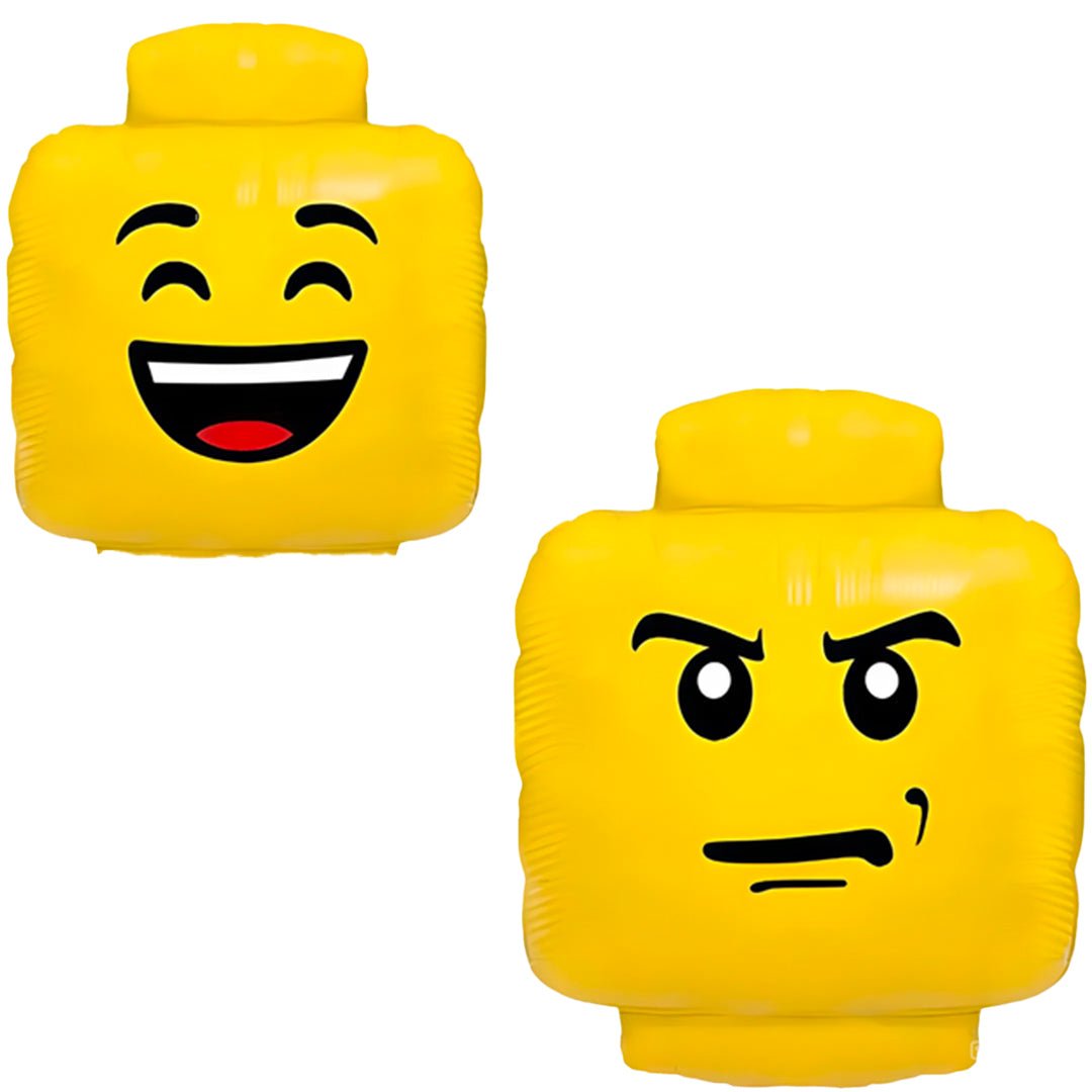 Lego Smiley Face Foil Balloon 62х49см - Confetti Party Store Balloons Limassol