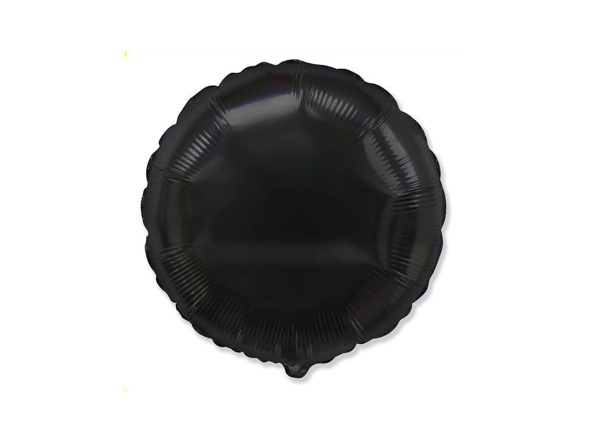 Round Foil Balloon Black 43cm