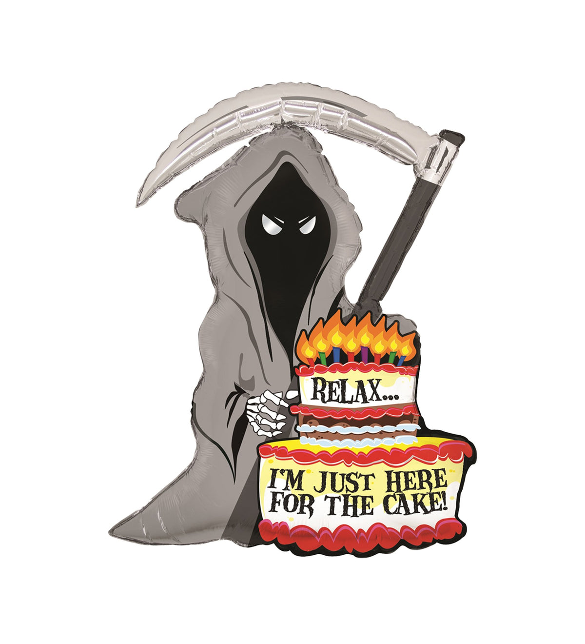 Grim Reaper Foil Balloon 89cm - Confetti Party Store Balloons Limassol