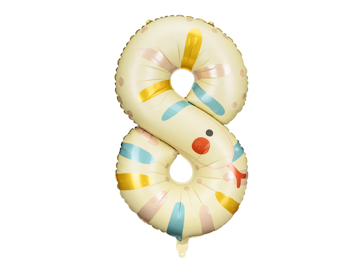 Number 8 Snake Foil Balloon 88cm - Confetti Party Store Balloons Limassol
