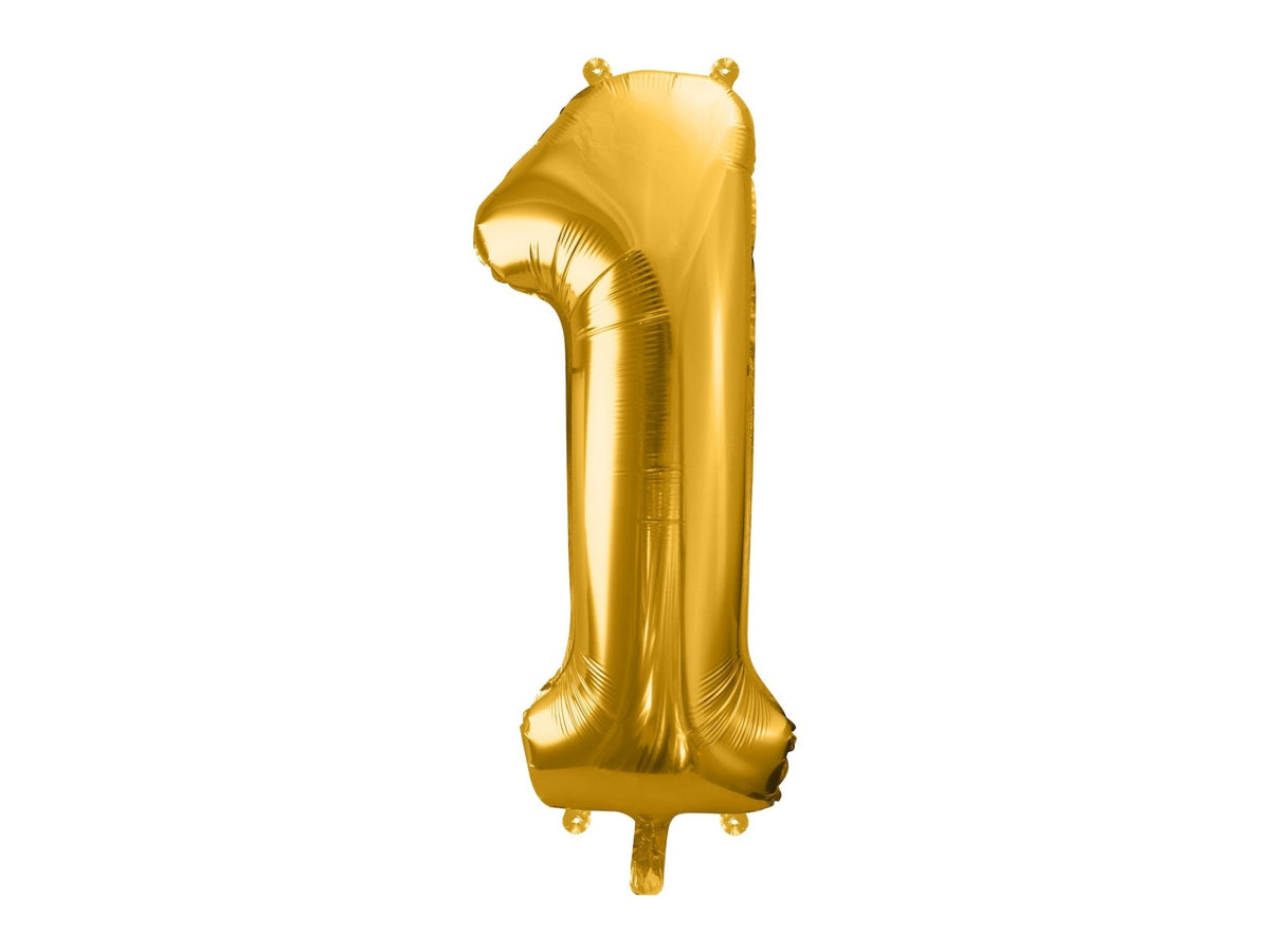 Number 1 Foil Balloon Gold 86cm - Confetti Party Store Balloons Limassol