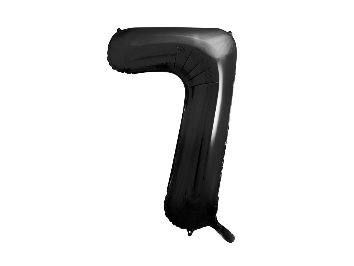 Number 7 Foil Balloon Black 86cm - Confetti Party Store Balloons Limassol