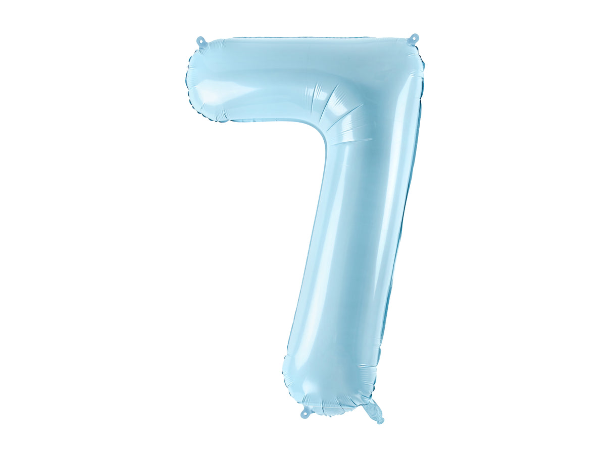 Number 7 Foil Balloon Light Blue 86cm - Confetti Party Store Balloons Limassol