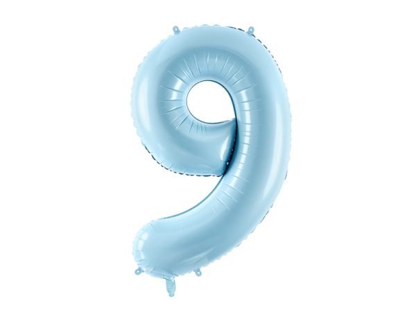 Number 9 Foil Balloon Light Blue 86cm - Confetti Party Store Balloons Limassol