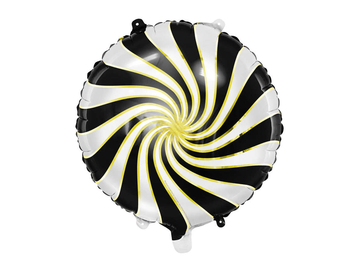 Candy Foil Balloon Black 35cm - Confetti Party Store Balloons Limassol