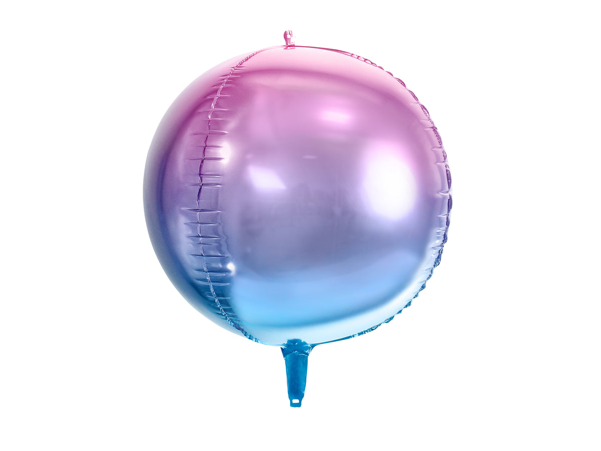 Ombre Ball Foil Balloon Violet and Blue 35cm - Confetti Party Store Balloons Limassol