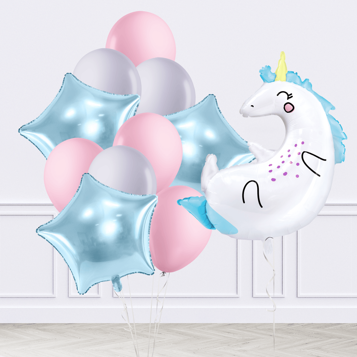 Unicorn Inflated Balloon Package - Confetti Party Store