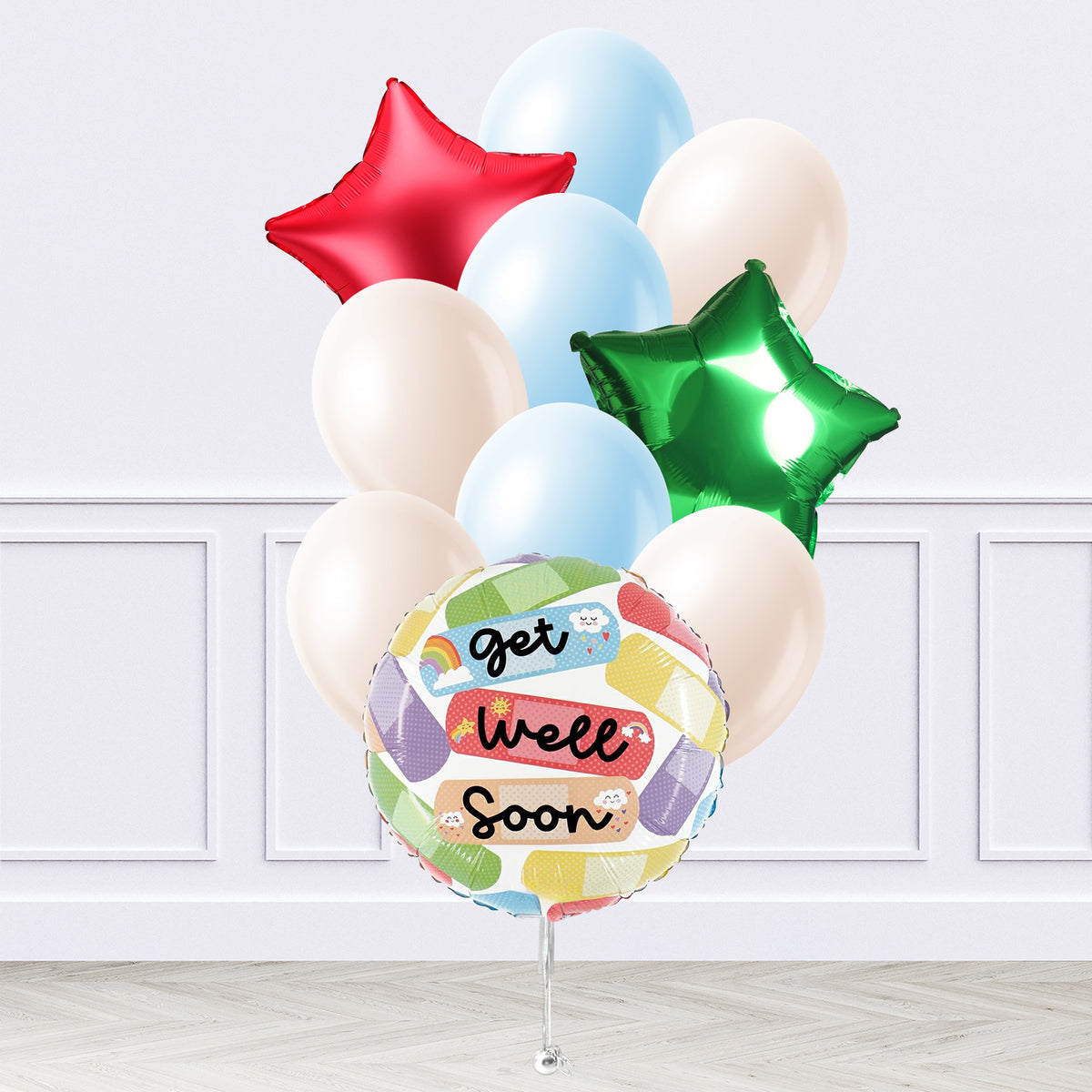 Get Well Soon Inflated Balloon Package