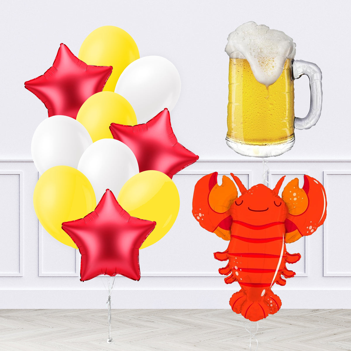 Lobster & Beer Inflated Balloon Package
