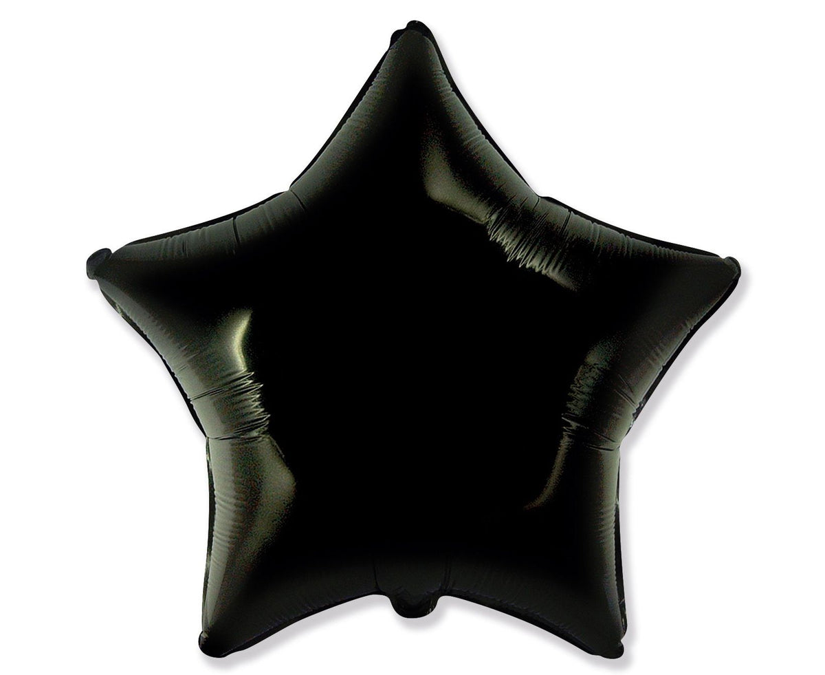 Star Foil Balloon Black 46cm - Confetti Party Store Balloons Limassol