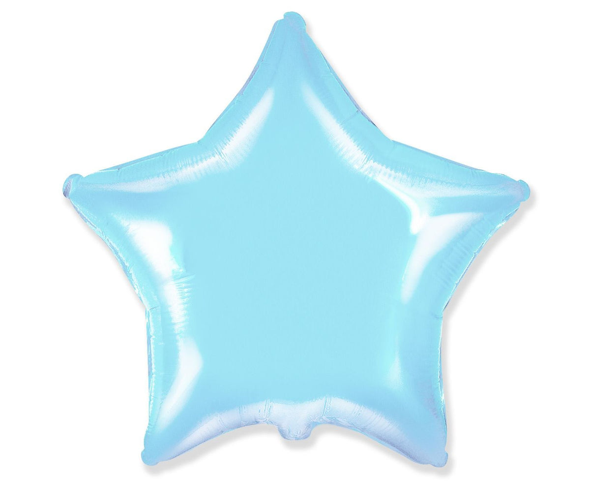 Star Foil Balloon Pastel Baby Blue 46cm - Confetti Party Store Balloons Limassol