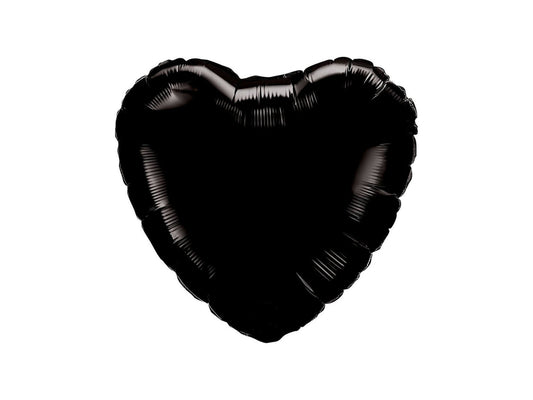 Heart Foil Balloon Onix Black 46cm - Confetti Party Store Balloons Limassol