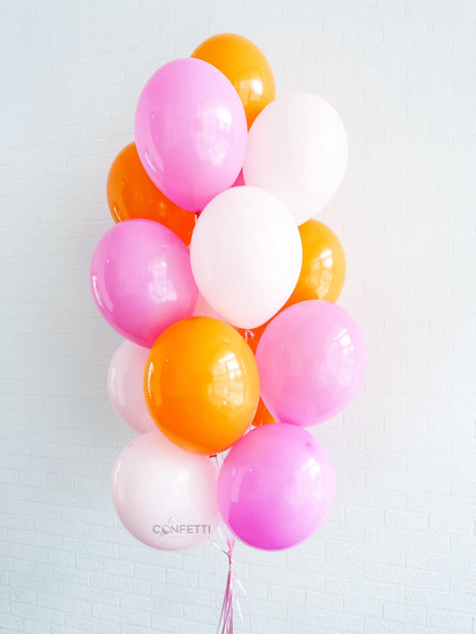 Sunset Glow Helium Latex Balloon Bouquet - Confetti Party Store Balloons Limassol