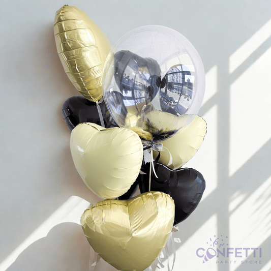 Yellow Elegance Heart Set - Confetti Party Store Balloons Limassol