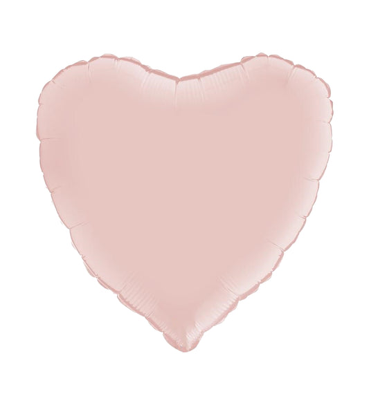 Heart Satin Pastel Pink Foil Balloon 46cm