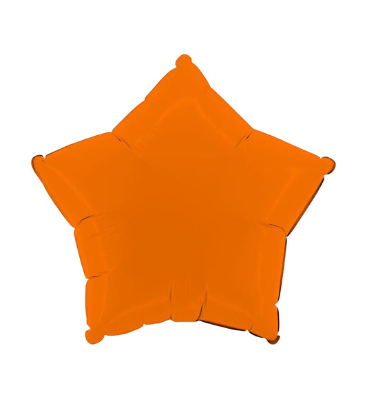 Star Matte Orange Foil Balloon 46cm