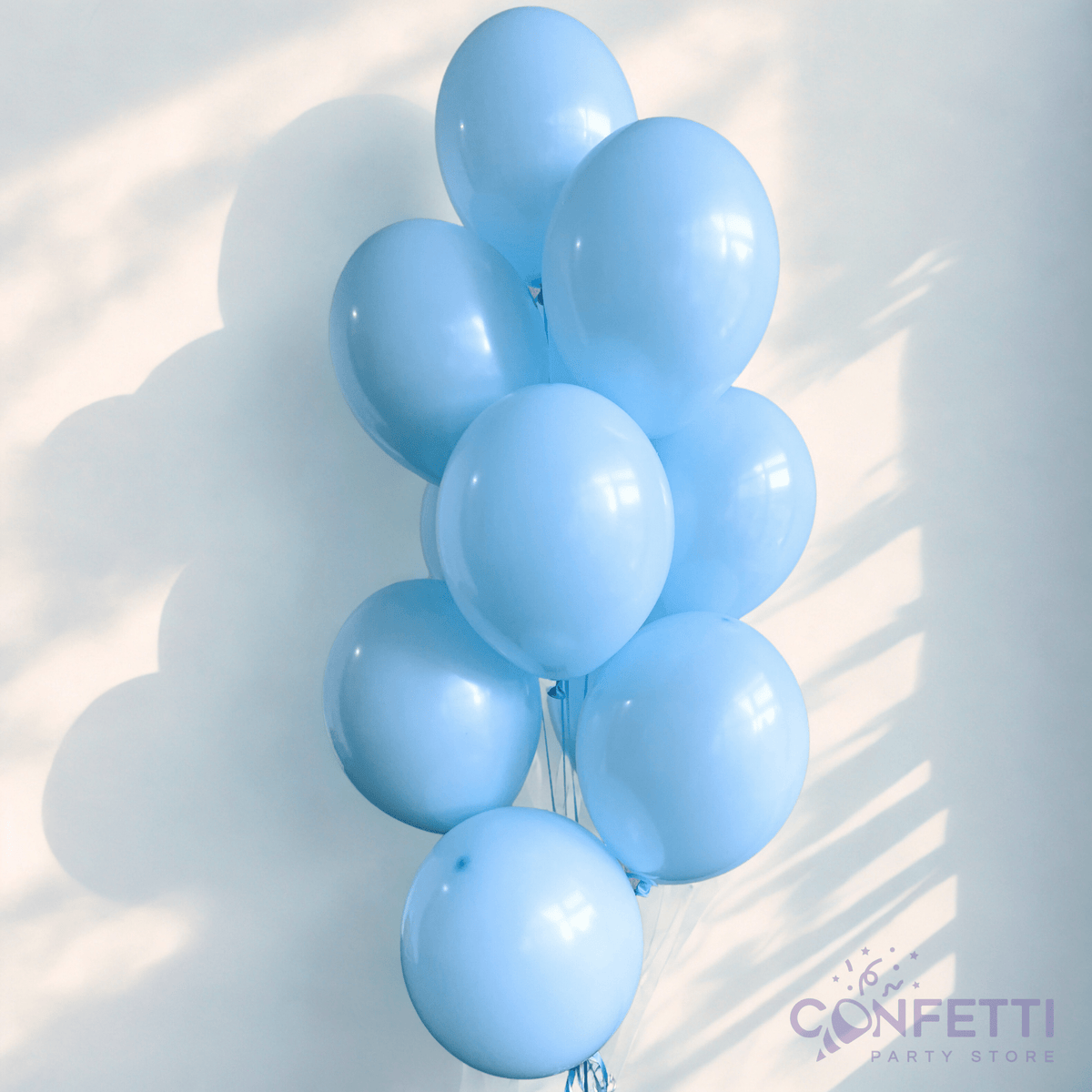 Sky Blue Latex Balloon Bouquet - Confetti Party Store Balloons Limassol