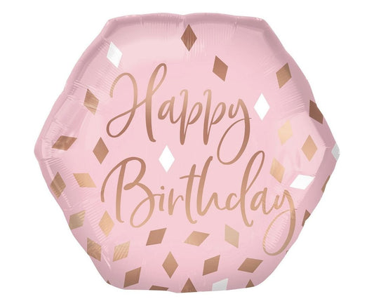 Blush Birthday Foil Balloon 23"/58cm - Confetti Party Store Balloons Limassol