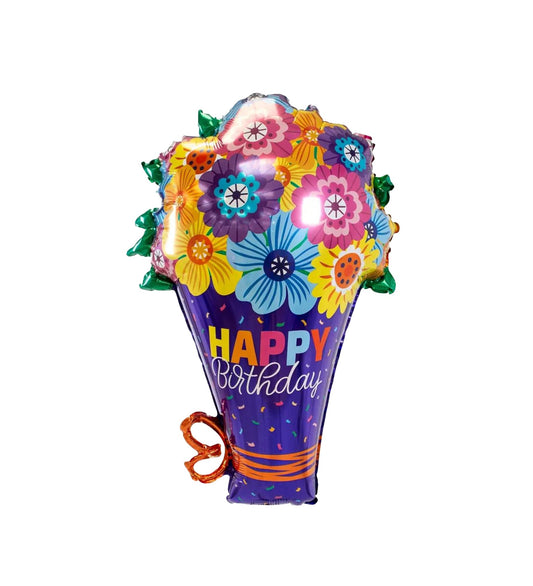 Bold Blooms Birthday Flower Bouquet Foil Balloon 76cm - Confetti Party Store Balloons Limassol