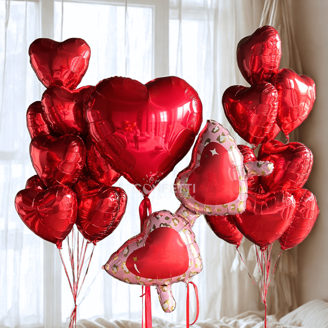 Valentine’s Heart Set 1 - Confetti Party Store Balloons Limassol