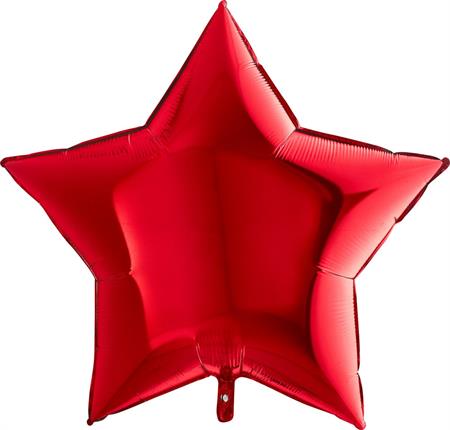 Red Star Foil Balloon 91 cm - Confetti Party Store Balloons Limassol