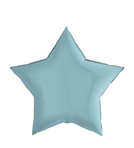 Big Star Pastel Blue Foil Balloon 91cm
