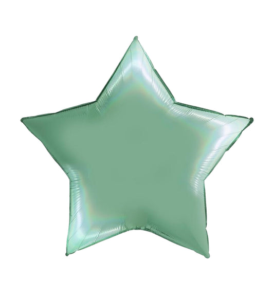 Big Star Holographic Platinum Tiffany Foil Balloon 91cm
