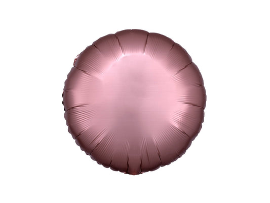 Round Foil Balloon Satin Luxe Rose Copper 43cm - Confetti Party Store Balloons Limassol