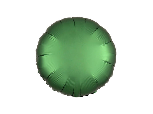 Круглый фольгированный шар Satin Luxe Изумрудно-Зеленый 43см