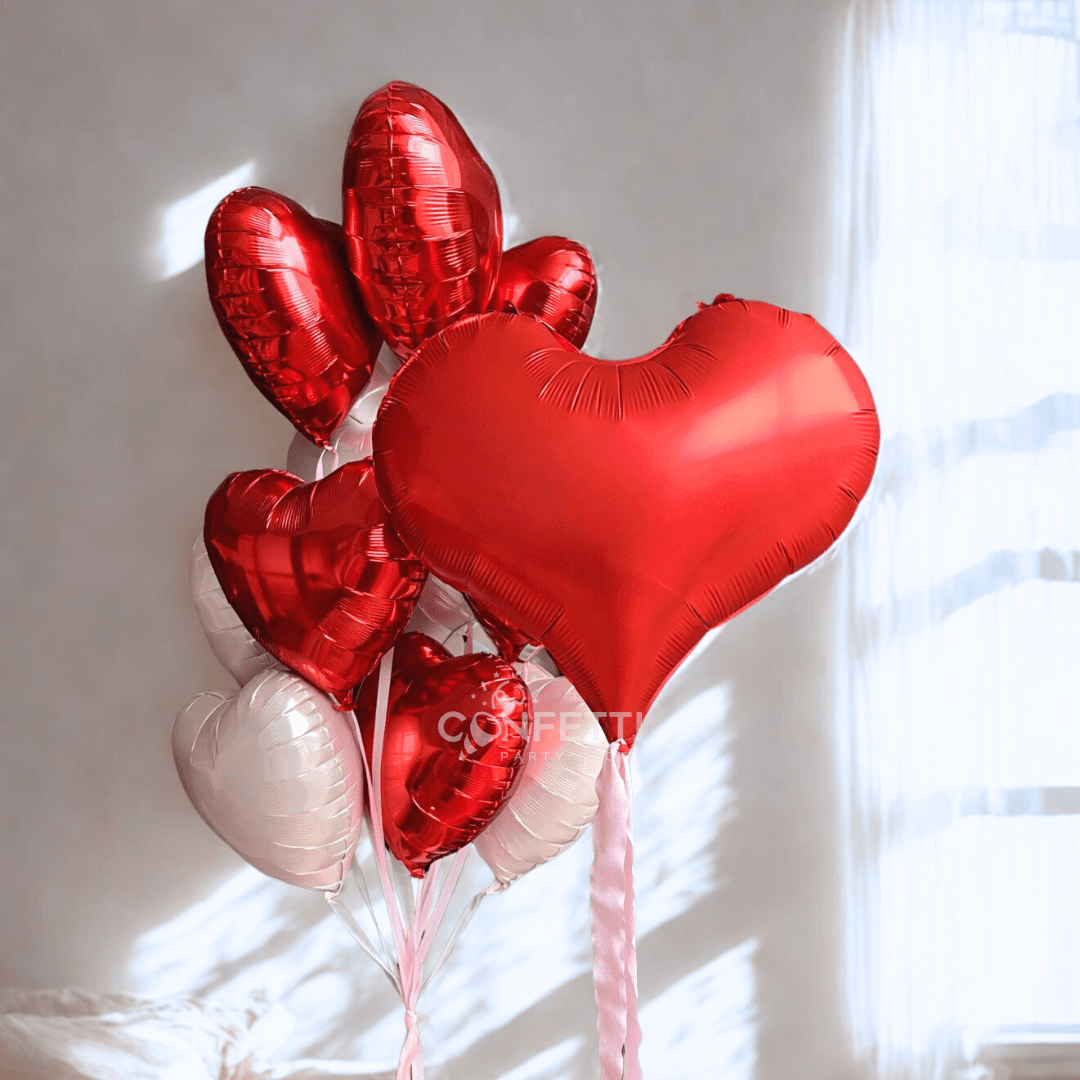 Valentine’s Heart Balloons Set 2 - Confetti Party Store Balloons Limassol