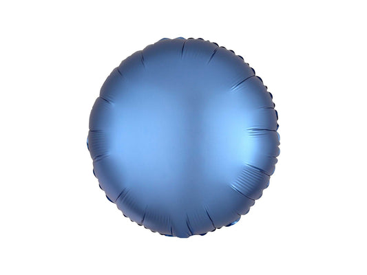 Round Foil Balloon Satin Azure 43cm - Confetti Party Store Balloons Limassol