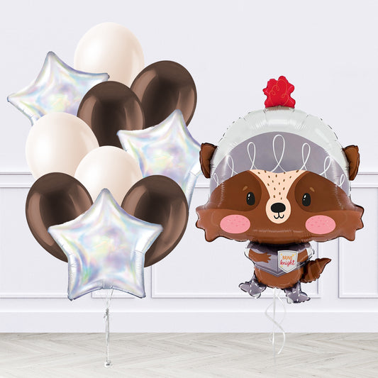 Brave Knight Raccoon Inflated Balloon Package