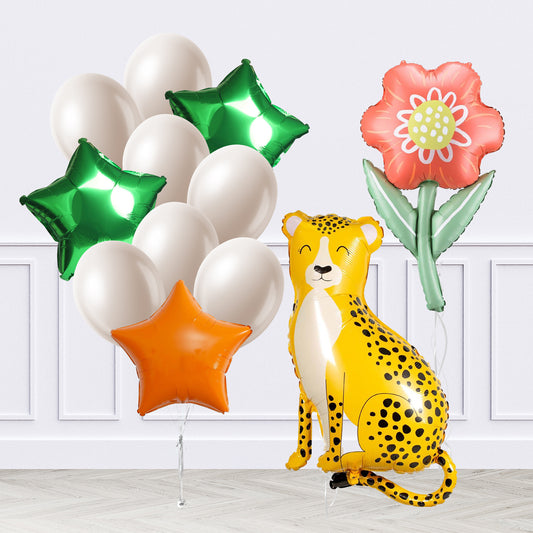 Cheetah Safari Inflated Balloon Package