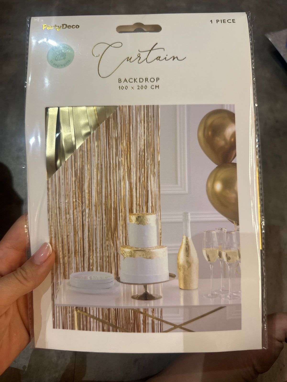 Дождик золотой матовый - Confetti Party Store Balloons Limassol