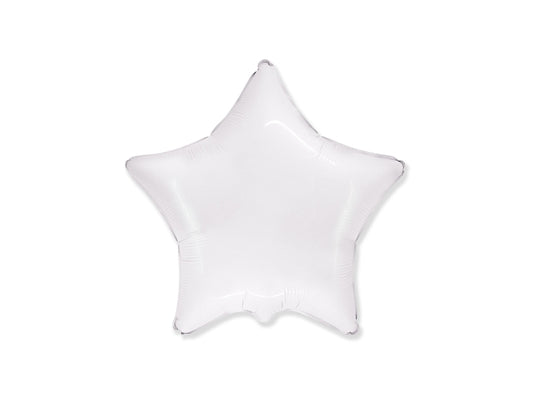 Star Foil Balloon White 46cm