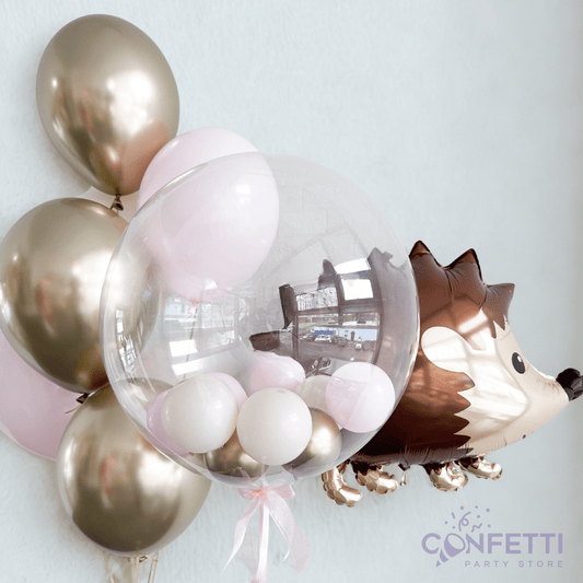 Hedgehog & Blush Forest Balloon Set - Confetti Party Store Balloons Limassol