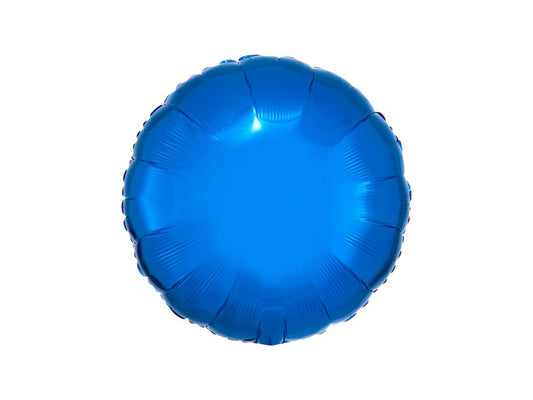 Round Foil Balloon Metallic Blue 43cm - Confetti Party Store Balloons Limassol