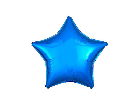 Star Foil Balloon Metallic Blue 46cm - Confetti Party Store Balloons Limassol