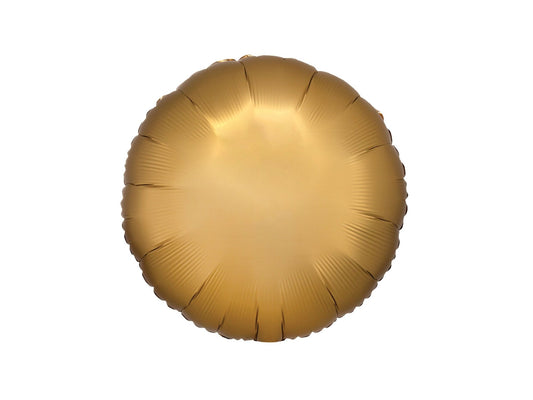 Round Foil Balloon Silk Lustre Gold 43cm - Confetti Party Store Balloons Limassol