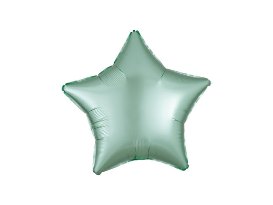 Star Foil Balloon Silk Lustre Mint Green 46cm - Confetti Party Store Balloons Limassol