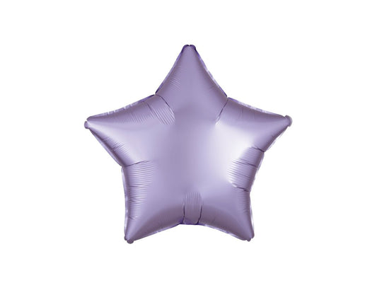 Star Foil Balloon Silk Lustre Pastel Lilac 46cm