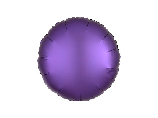 Круглый Фольгированный Шар Шелковый Блеск Фиолетовый 43см