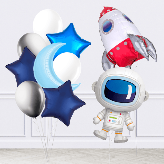Astronaut with Rocket Inflated Balloon Package - Confetti Party Store