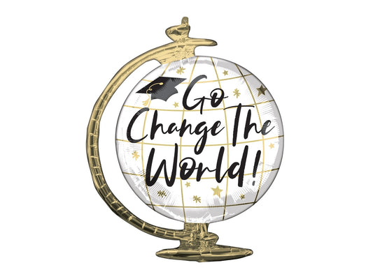 Change the World Globe Foil Balloon 58cm - Confetti Party Store Balloons Limassol