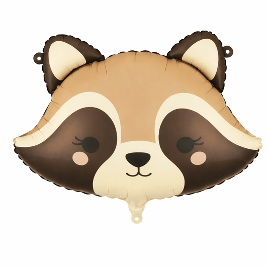Raccoon Face Foil Balloon 39 cm - Confetti Party Store Balloons Limassol