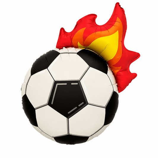 Flaming Football Foil Balloon 69cm - Confetti Party Store Balloons Limassol