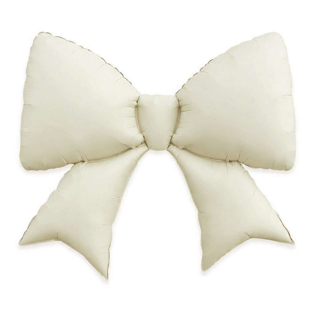 Foil Balloon Giant Bow Ivory 75 cm - Confetti Party Store Balloons Limassol